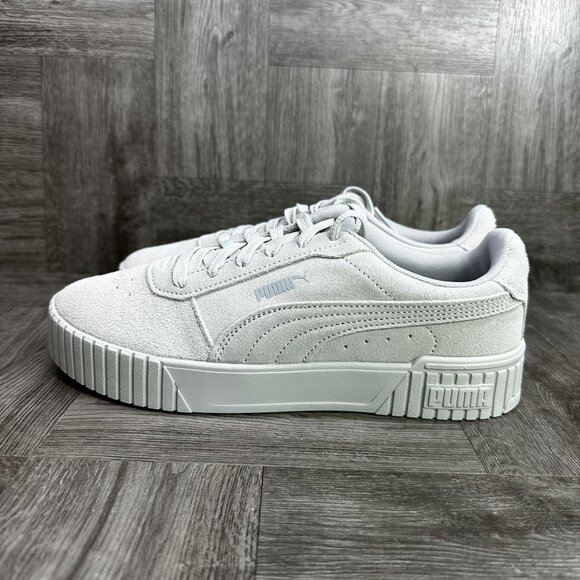 Puma Carina 2.0 Women's size 10 Suede Light Grey Casual Shoes - Picture 5 of 8
